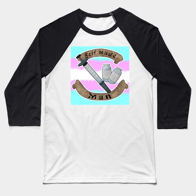 Self made Man Baseball T-Shirt by FenrirStrange